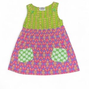 Flit and Flitter Colorful Sleeveless Dress with Pockets Size 5